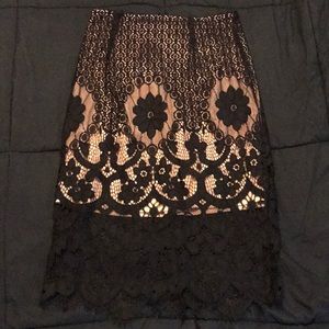 Lace pencil skirt